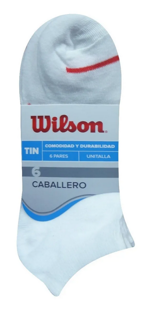 Calcetín Corto de Fibras Sintéticas Wilson No Show P6 Caballero Light Unitalla
