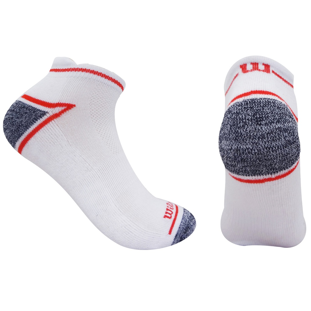 [A9738] Medias cortas de Fibras Sintéticas Wilson No Show P6 Caballero Light Unitalla (BLANCO)