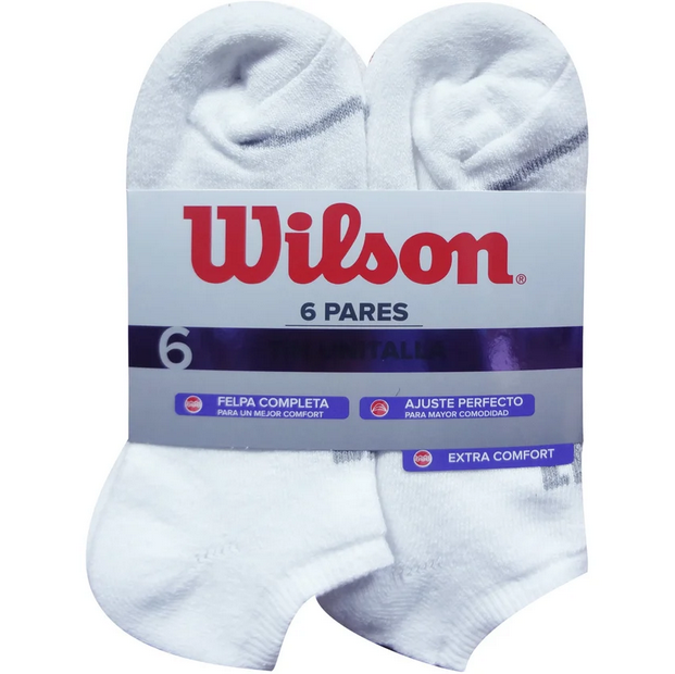 Calcetín Corto de Fibras Sintéticas Wilson No Show Mujer Jaspeada P6 Unitalla