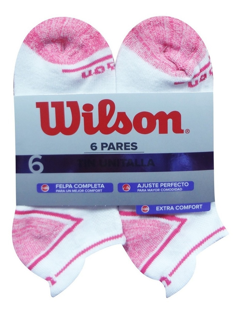 Medias cortas de Fibras Sintéticas Wilson Tin Dama Media Felpa P6 Unitalla (SURTIDO)