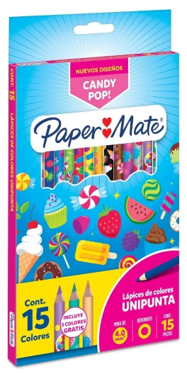 Colores Paper Mate Candy Dp X15/30