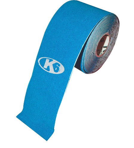 [67833] Cinta Kinesiológica Elástica Deportiva K6 Rollo 3m x 5cm (AZUL)