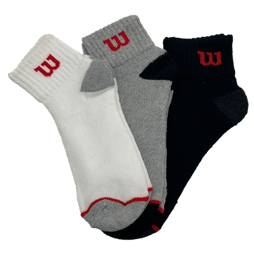 [B7496] Medias Tobilleras Wilson Tin Felpa Unitalla 3 Pack