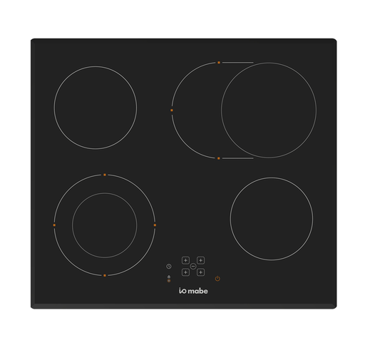[IO614PVI0] Cocina de Tope Eléctrico 4 Hornillas Mabe Vitroceàmica IO Negro 60 Cm