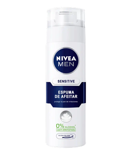 [BDF105] Espuma de Afeitar Nivea Caballero Silver Sensitive 200 ml