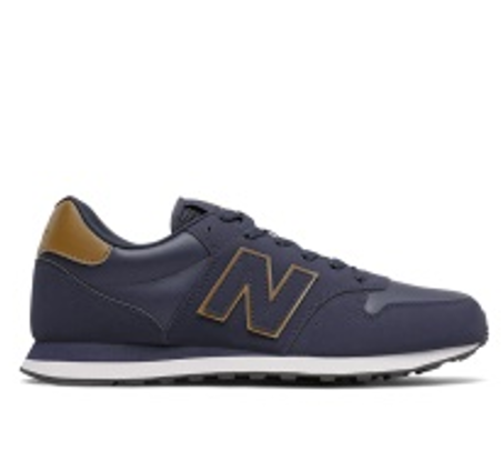 Zapato de hombre New Balance 500 Azul Marino Naranja Licores Factory