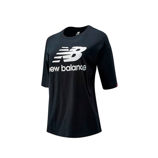 Camiseta de Mujer New Balance Essentials Oversized Negro