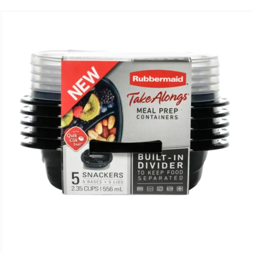 [2077539] Set de Envases 10 Piezas Takealongs Rubbermaid (negro 555 Ml) 