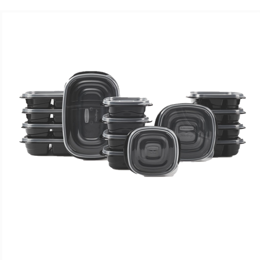 [2117366] Set de Envases 30 piezas Varios Tamaños Takealongs Rubbermaid Negro