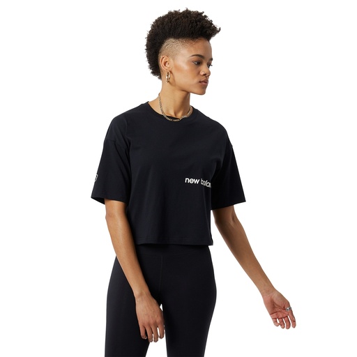Franela de Mujer New Balance Essentials Graphic Negro