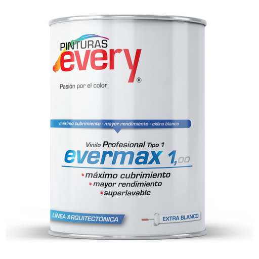 [C-600-1/5] Pintura Vinilo Every Evermax Tipo 1 5 Galones