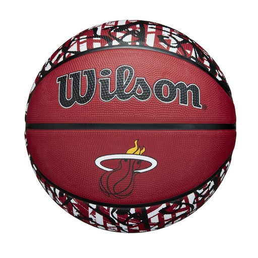 [WZ4024516XB7] Balón de Basket Wilson NBA  Graffiti Miami Heat NO.7
