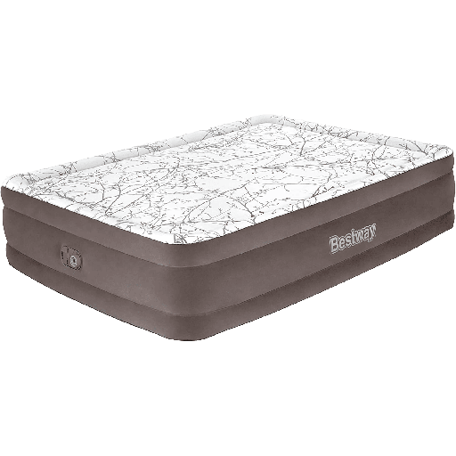 [67487] Colchón Inflable Queen con Bomba Aire AC Bestway Tritech Cushify Top 2.03m x 1.52m x 46cm