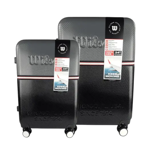 [65.1747N] Set de 2 Maletas de Viaje Wilson Aleppo Negro 20" y 24"