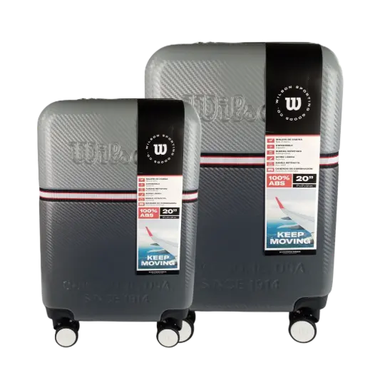 [65.1747G] Set de 2 Maletas de Viaje Wilson Aleppo Gris 20" y 24"