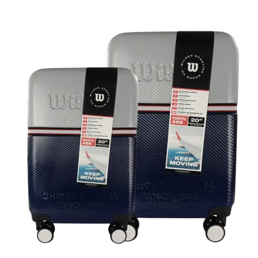 [65.1747A] Set de 2 Maletas de Viaje Wilson Aleppo Azul Marino 20" y 24"