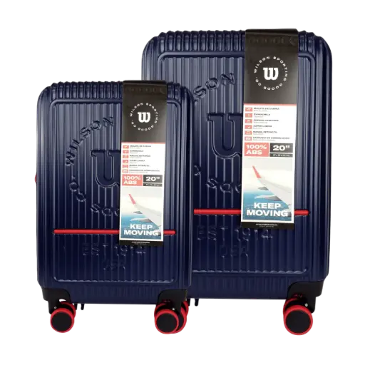 [65.1748A] Set de 2 Maletas de Viaje Wilson Santander Azul Marino 20" y 24"