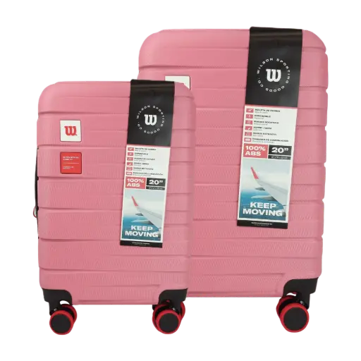 [65.1752P] Set de 2 Maletas de Viaje Wilson Toluca Rosado 20" y 24"