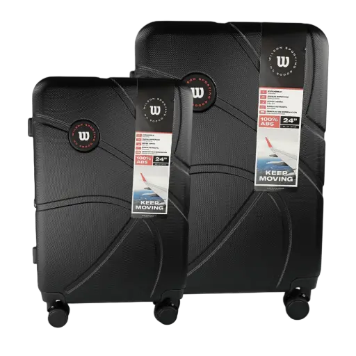 [65.1750N] Set de 2 Maletas de Viaje Wilson Oviedo Negro 20" y 24"