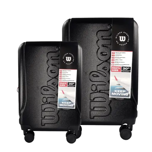 [65.1753N] Set de 2 Maletas de Viaje Wilson Córdoba Negro 20" y 24"