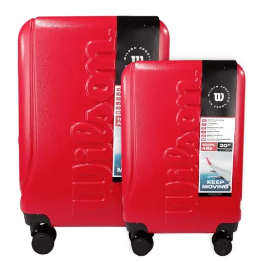 [65.1753R] Set de 2 Maletas de Viaje Wilson Córdoba Rojo 20" y 24"