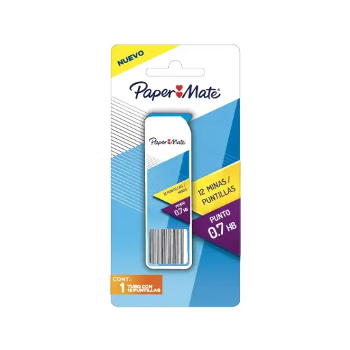 [M26010047001] Tubo de 12 Minas 0.7mm Paper Mate  