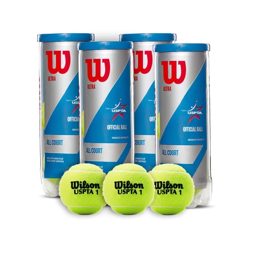 [COMBOWRT109500X4T] Combo Pelotas de Tenis Wilson Ultra All Court 3P X 4T