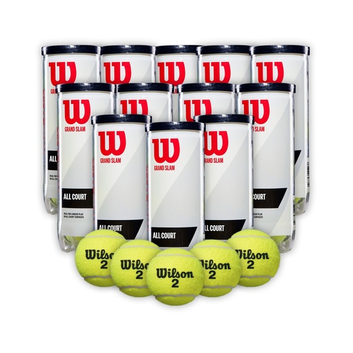 [COMBOWRT1043X12T] Combo Pelotas de Tenis Wilson Grand Slam Tarro 3P X 12T