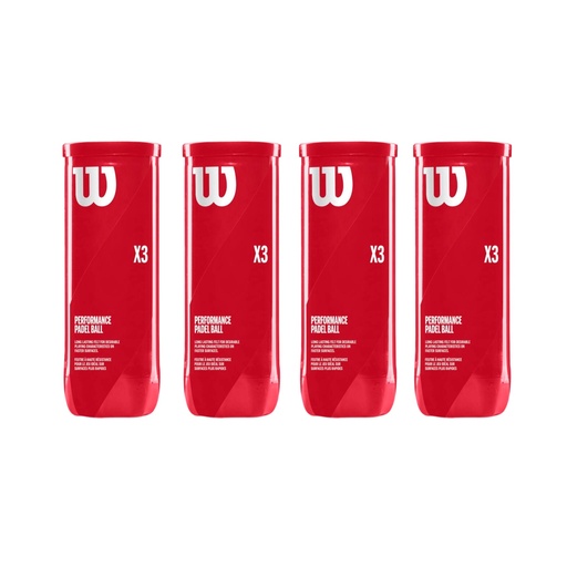 [COMBOWR8900801001X4T] Combo de Pelotas de Padel Wilson Tarro 3P X 4T