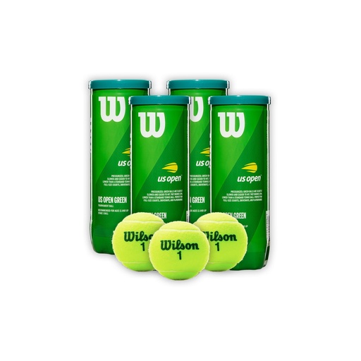 [COMBOWRT137500X4T] Combo Pelotas de Tenis Transicion Wilson Punto Verde 3P X 4T
