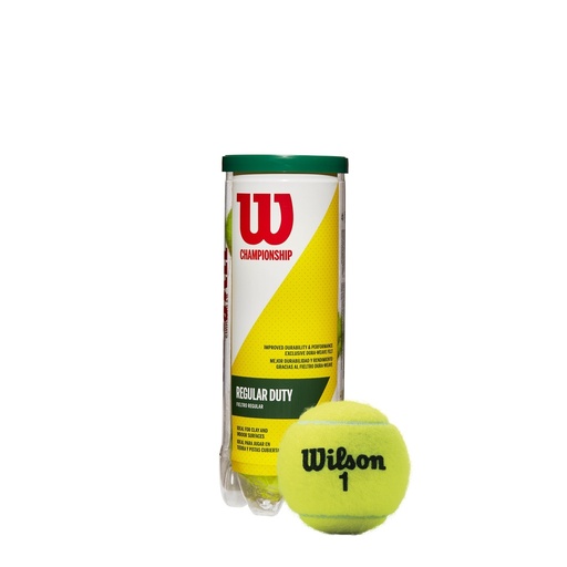 [WRT100300FCT] Tarro x3 Pelotas de Tenis Wilson Championship Regular Duty FCT