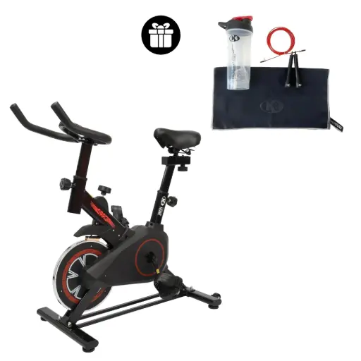 [66147-K2] Kit Bicicleta Spinning + Lazo Para Saltar + Vaso Mezclador + Toalla Microfibra