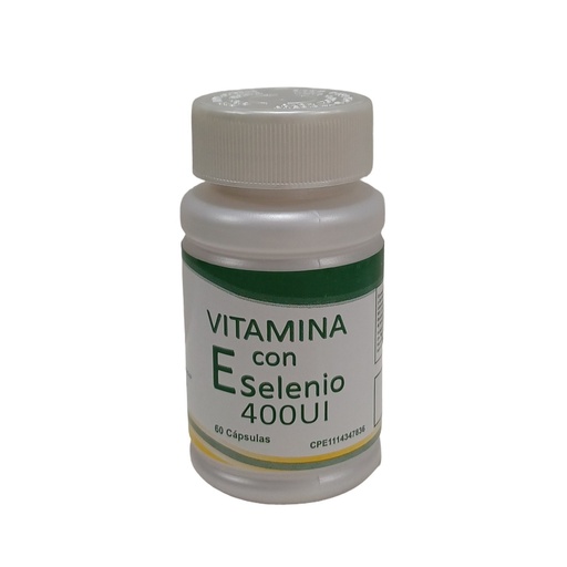 [023-LB] Vitamina E + Selenio Laboratorios Baron's 400UI 60 Cápsulas Blandas 