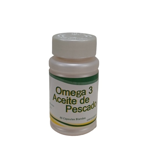 [016-LB] Omega 3 Epa Aceite de Pescado Laboratorios Baron's 1000mg  60 Cápsulas Blandas