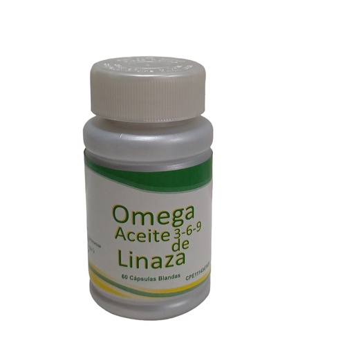 [017-LB] Omega 3 6 9 Aceite de Linaza Laboratorios Baron's 100% Puro 1000mg 60 Cápsulas Blandas