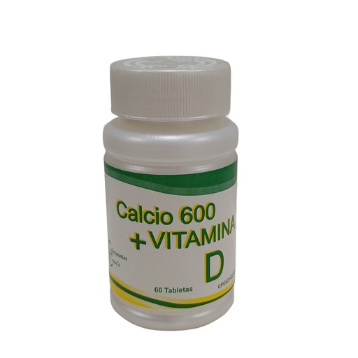 [002-LB] Calcio 600mg + Vitamina D3 200UI Laboratorios  Baron's 30 Tabletas