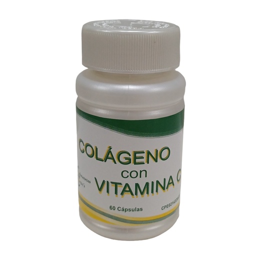 [008-LB] Colágeno Hidrolizado 450mg + Vitamina C Laboratorios Baron's 100% Puro 60 Cápsulas