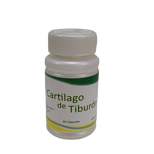 [005-LB] Cartílago de Tiburón Laboratorios Baron's 100% Puro 500mg 60 Cápsulas