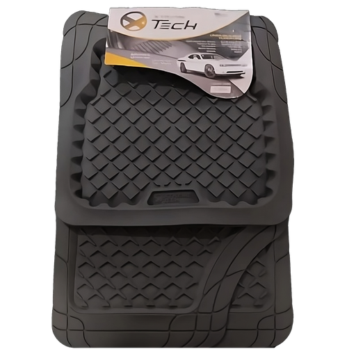 [AF0109] Alfombra Tipo Bandeja  Xtreme 4 Piezas Goma Negro