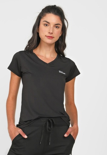 Playera Wilson Cuello V Ultra Dama 59003 Negro