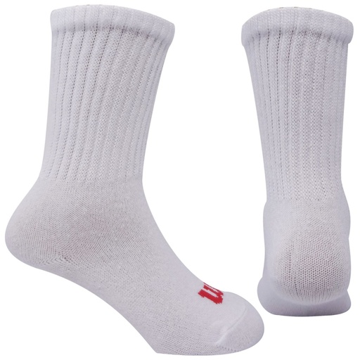 Medias Largas Deportivas Escolar Niños Wilson Blancas 3 Pares