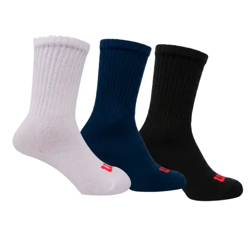 [B1723] Medias Largas Deportivas Escolar Niños Wilson Tricolor 3 Pares