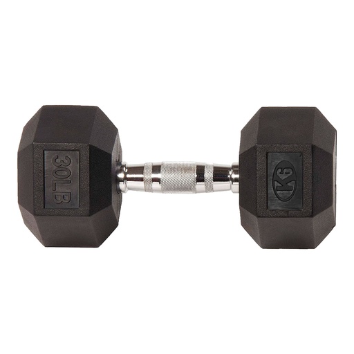 [66845] Mancuerna Pesa GYM Hex Encauchetada (30 lb) K6